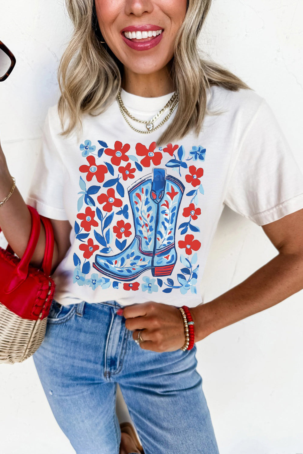 White Boot T-Shirt by CSB Private Label, featuring a stylish graphic design on the front, casual fit, and soft cotton fabric.