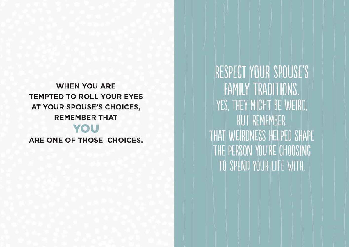 Hardcover "Need to Know for Newlyweds" book by Harvest House Publishers, featuring a colorful cover with wedding-themed design.