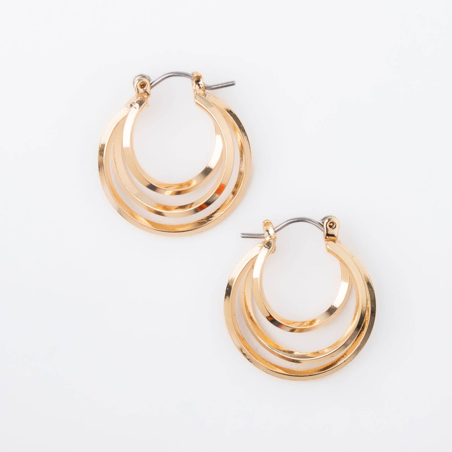 Nickel-free classic hoop earrings by Howard's, featuring smooth, silver-toned hoops ideal for everyday wear.