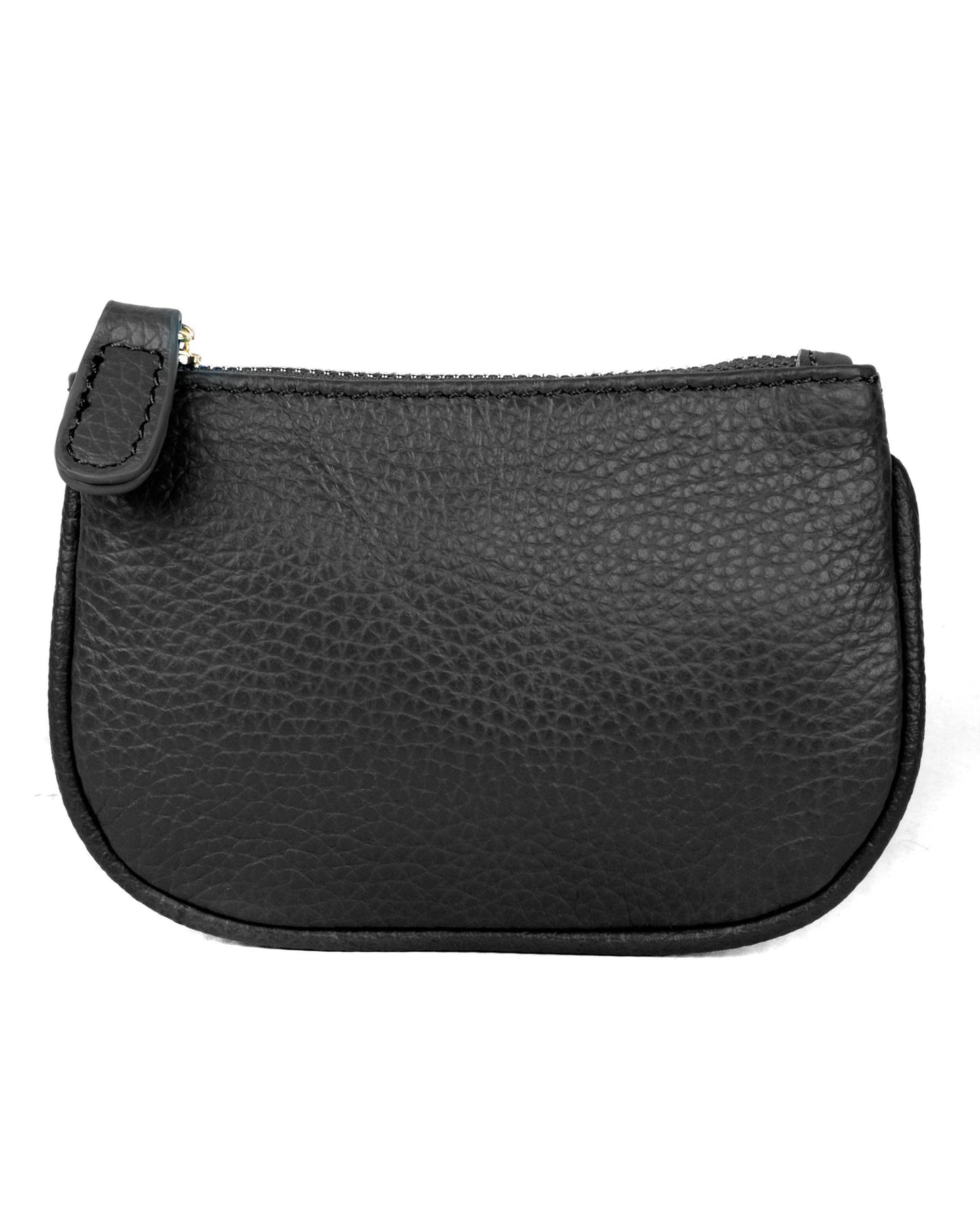 Roma Leathers cowhide leather coin purse with compact design and natural leather texture, ideal for organizing small items.