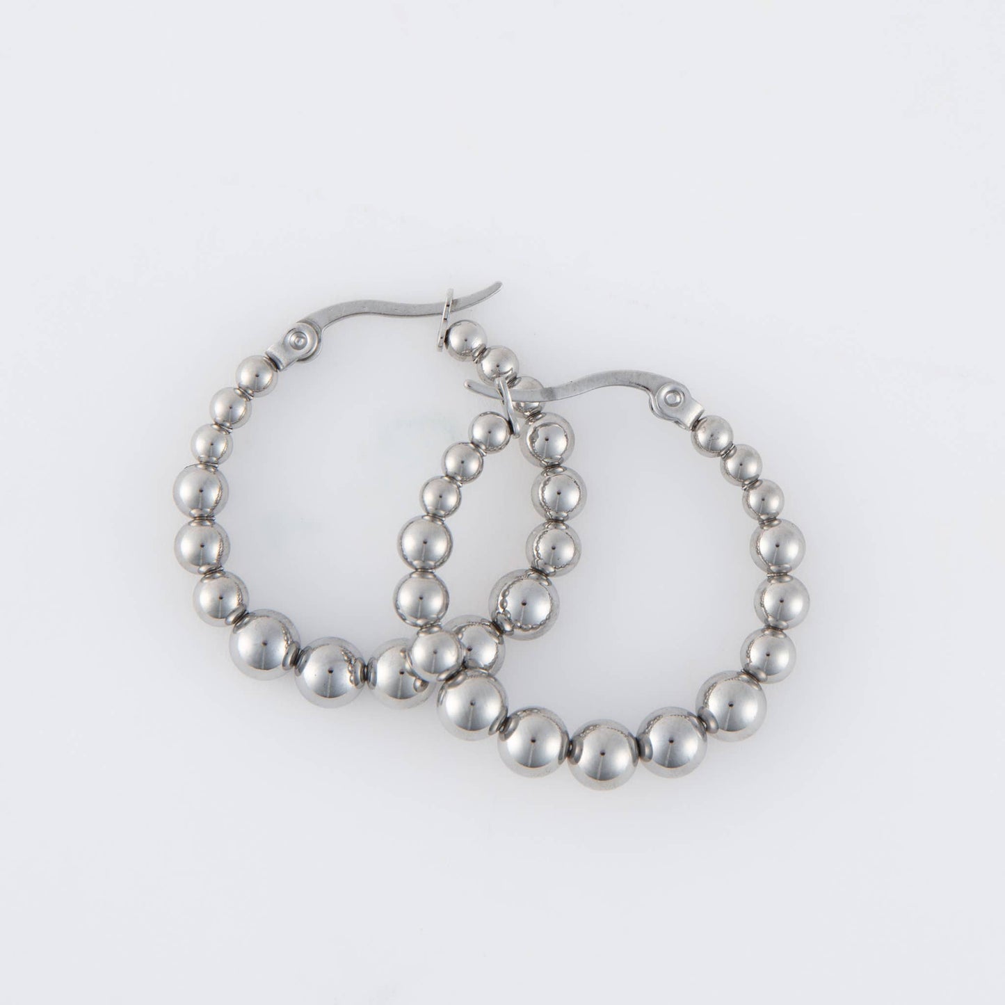 Waterproof Earrings Narelle Bubble Hoops in 18K Gold + Steel