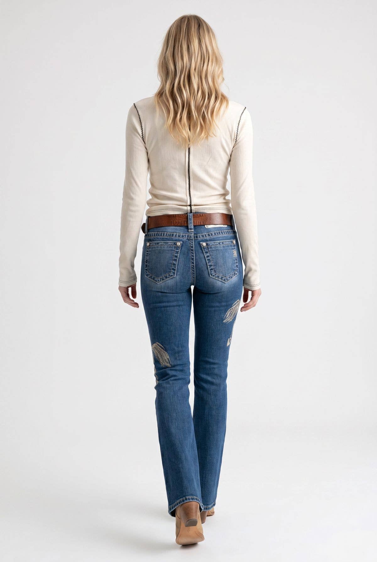 Contrast Stitch Henley Long Sleeve Knit Top