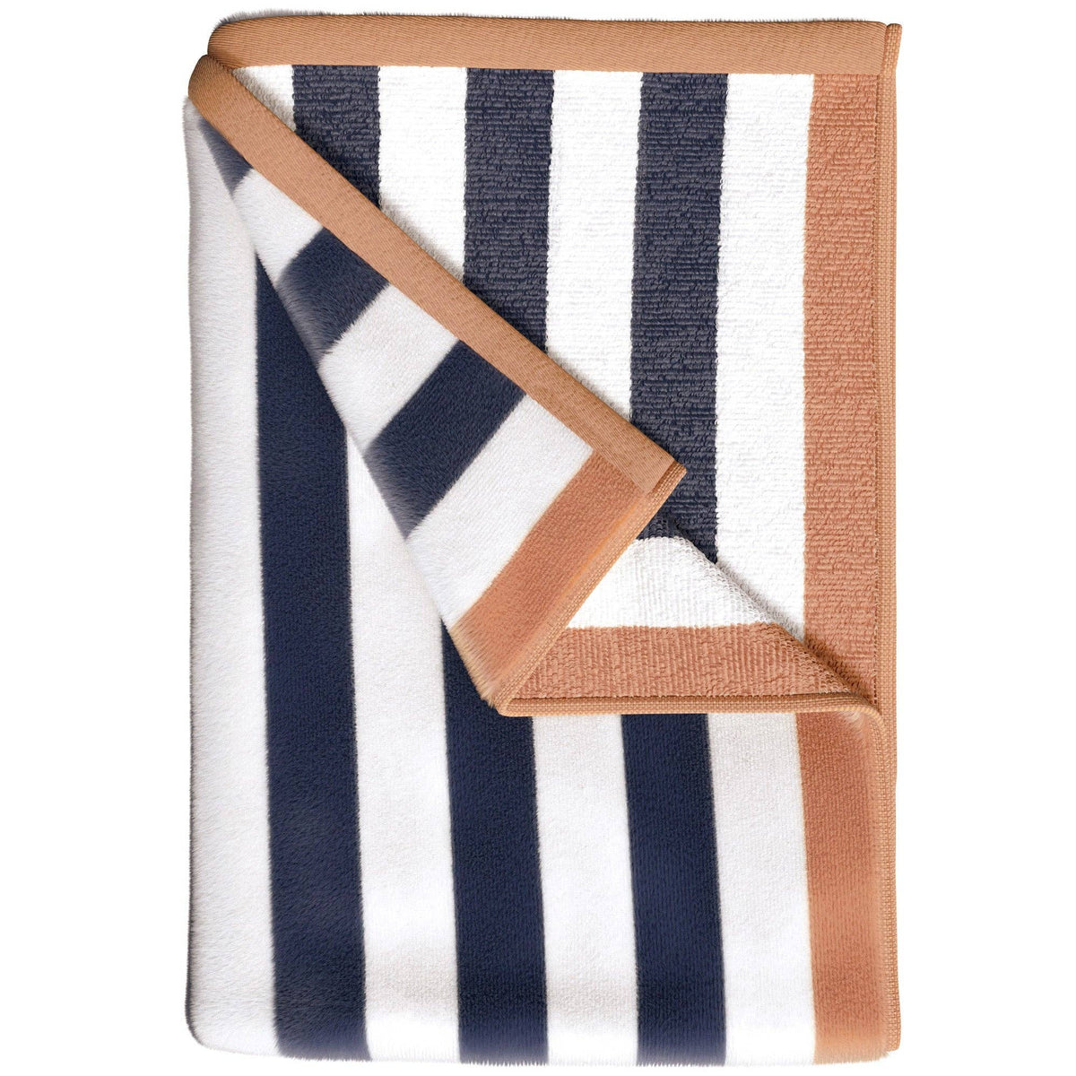 Oversized striped border cabana beach towel by BH Collective featuring colorful Santa Cruz-inspired design on soft fabric.