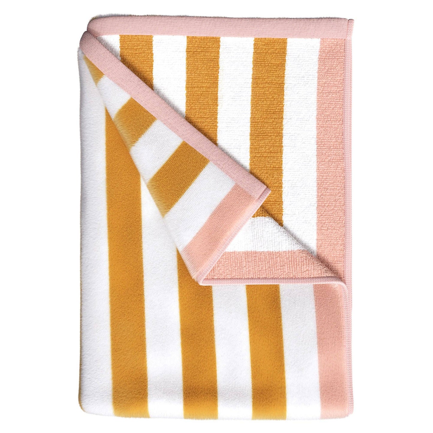 BH Collective oversized striped border cabana beach towel featuring vibrant colors and a stylish design, perfect for beach outings.