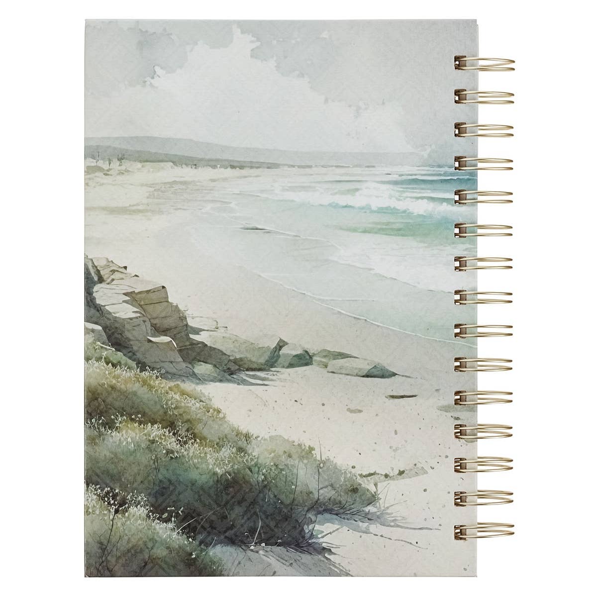 Wirebound Christian journal with lighthouse design and Isaiah 46:4 quote, ideal for prayer and reflection by Christian Art Gifts.