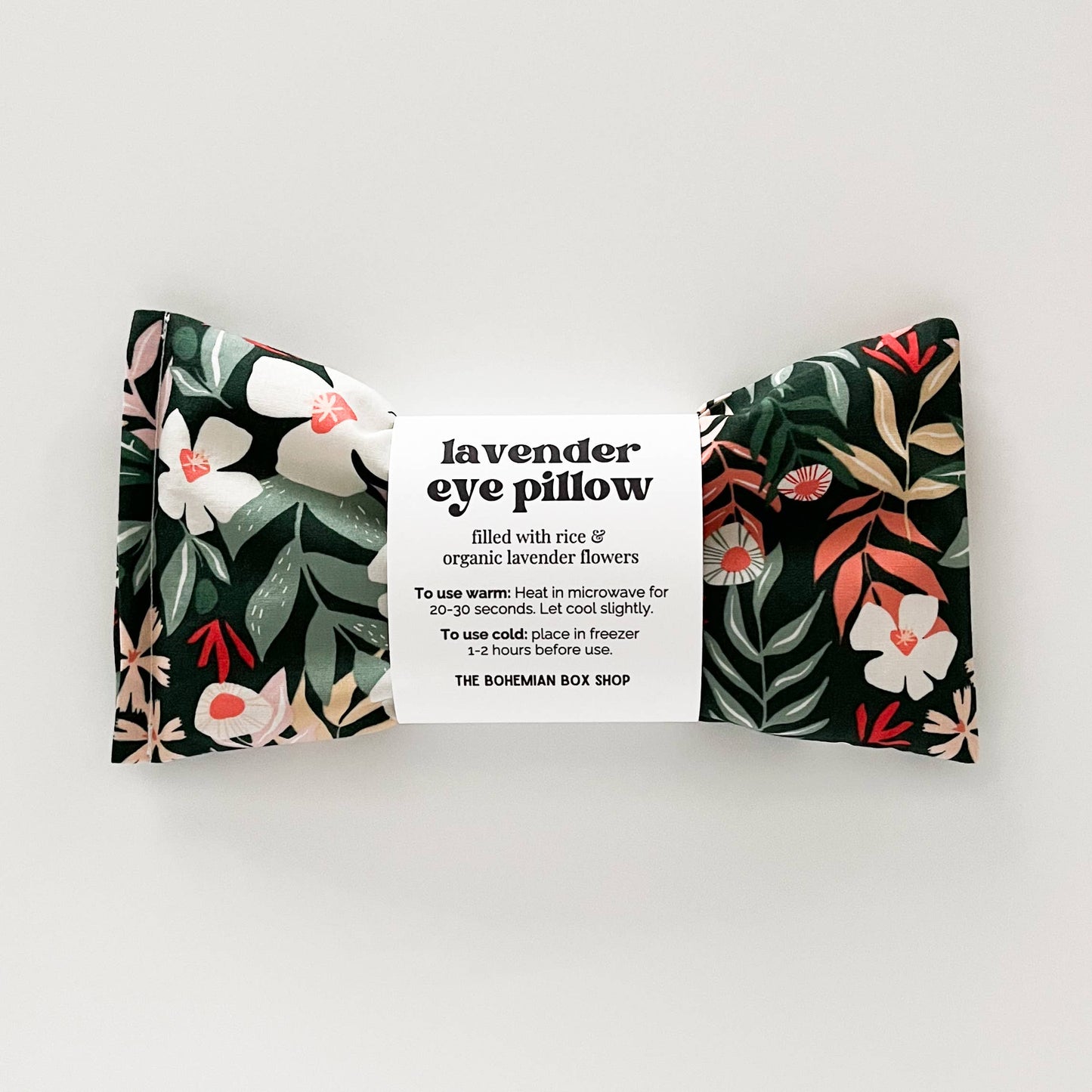 Lavender eye pillow from Fields of May by Bohemian Box Shop, soft fabric with lavender filling, designed for relaxation and soothing rest.