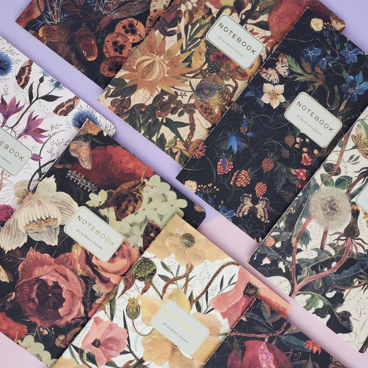 BV by Bruno Visconti Lush Bouquet Notebook with floral cover design, featuring a soft cover and lined pages.