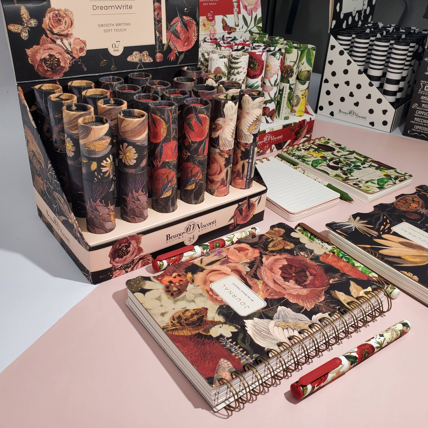 BV Bruno Visconti DreamWrite Lush Flora Series pen tube with vibrant floral design on a white background