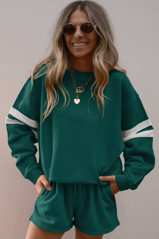Chic Speak Boutique evergreen fleece shorts with a soft, cozy fabric and relaxed fit, perfect for casual wear.