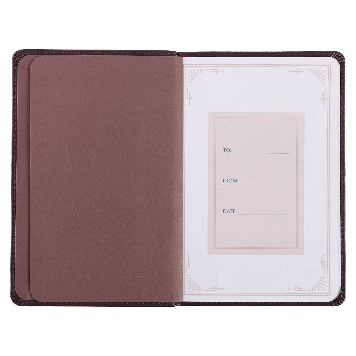 Faux leather cover of 101 Prayers for Men book by Christian Art Gifts, featuring a textured dark brown finish.