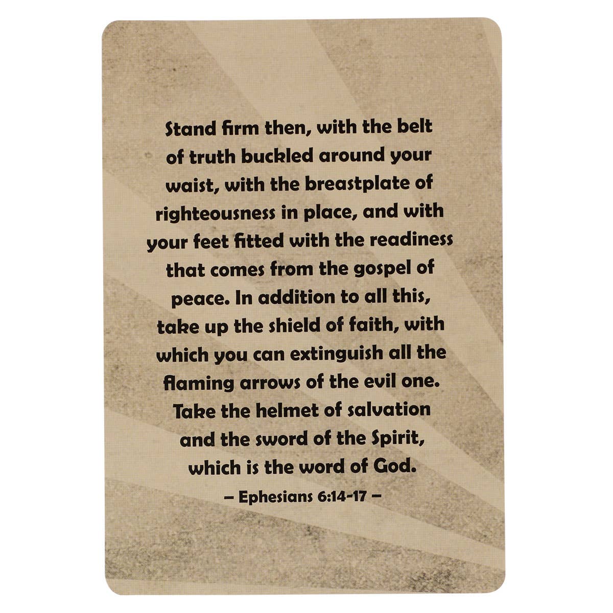 Go Fish! Card Box by Christian Art Gifts featuring armor of God design, ideal for storing playing cards or small items