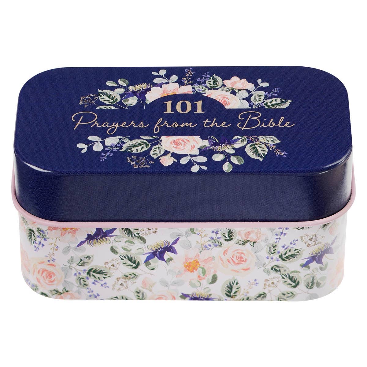 Set of Cards in Tin featuring 101 Bible prayers by Christian Art Gifts, with colorful religious imagery and prayer cards inside.