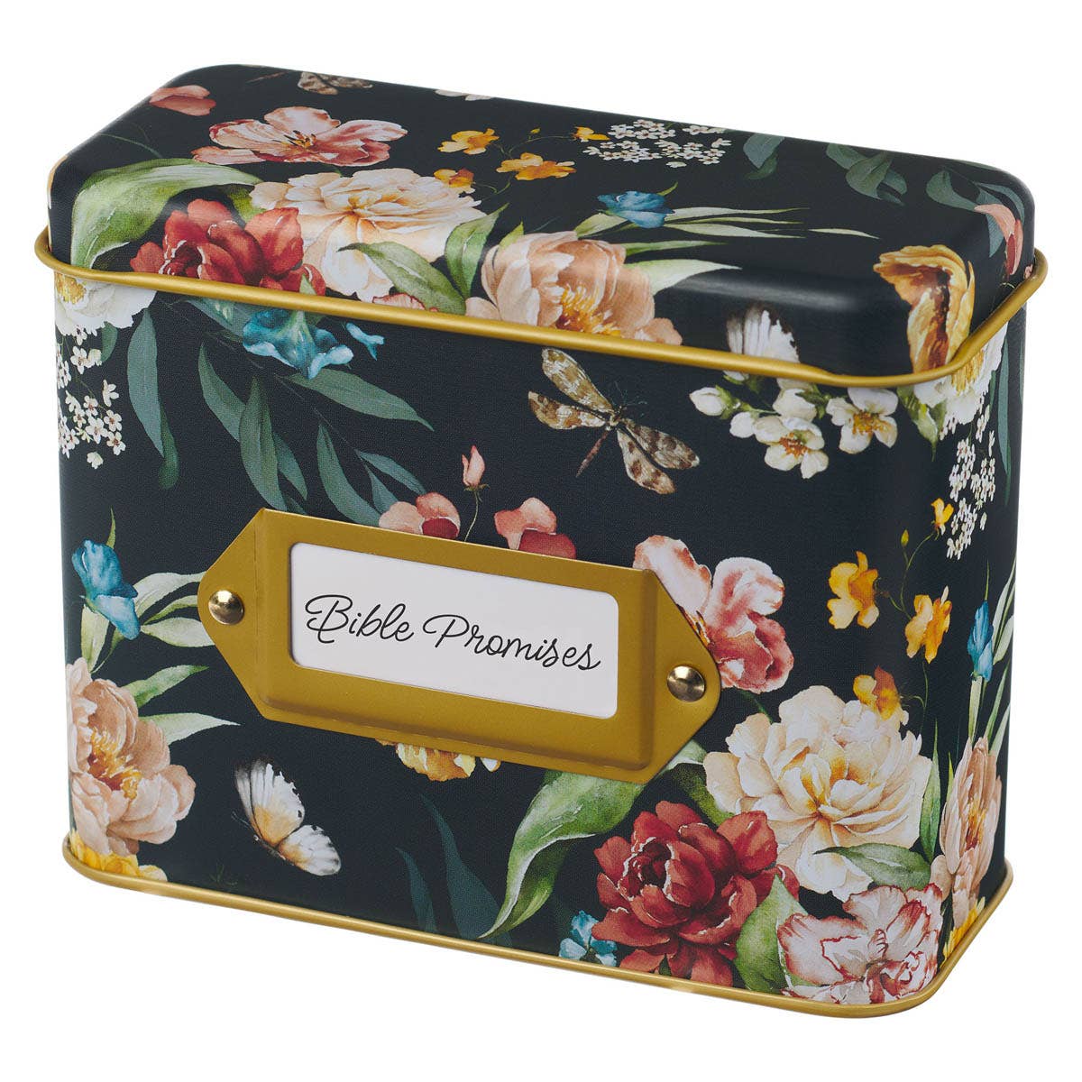 Christian Art Gifts Bible Promises card set in a tin, featuring inspirational scripture cards for encouragement and faith.