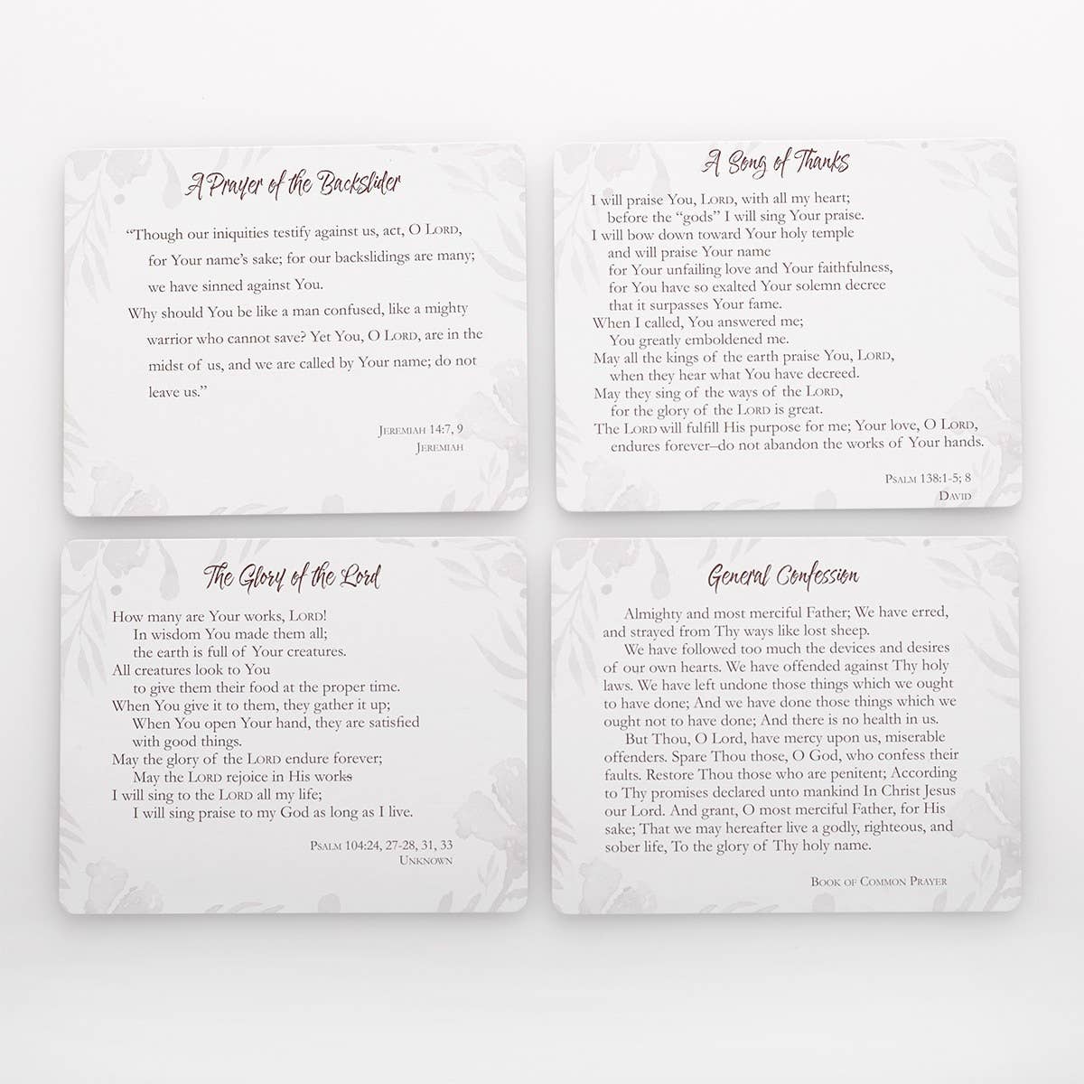 Christian Art Gifts Cards in Tin My Prayers set featuring religious prayer cards with inspirational messages inside a decorative tin.