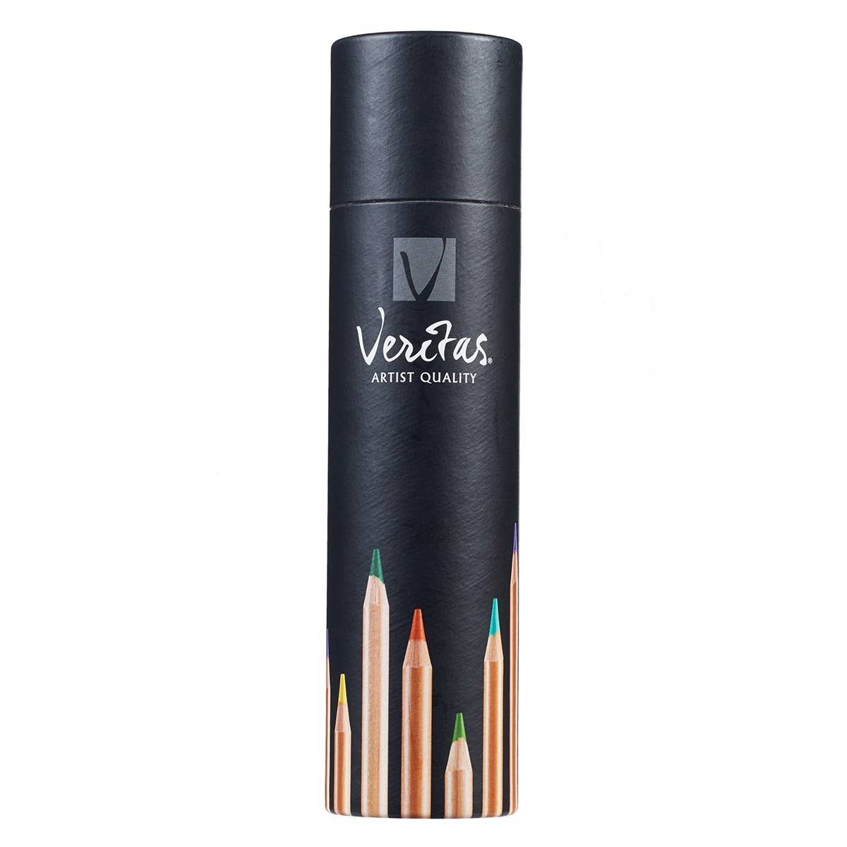 Christian Art Gifts Coloring Pencils Veritas 24-pack, round color pencils with vibrant hues for artistic coloring projects.