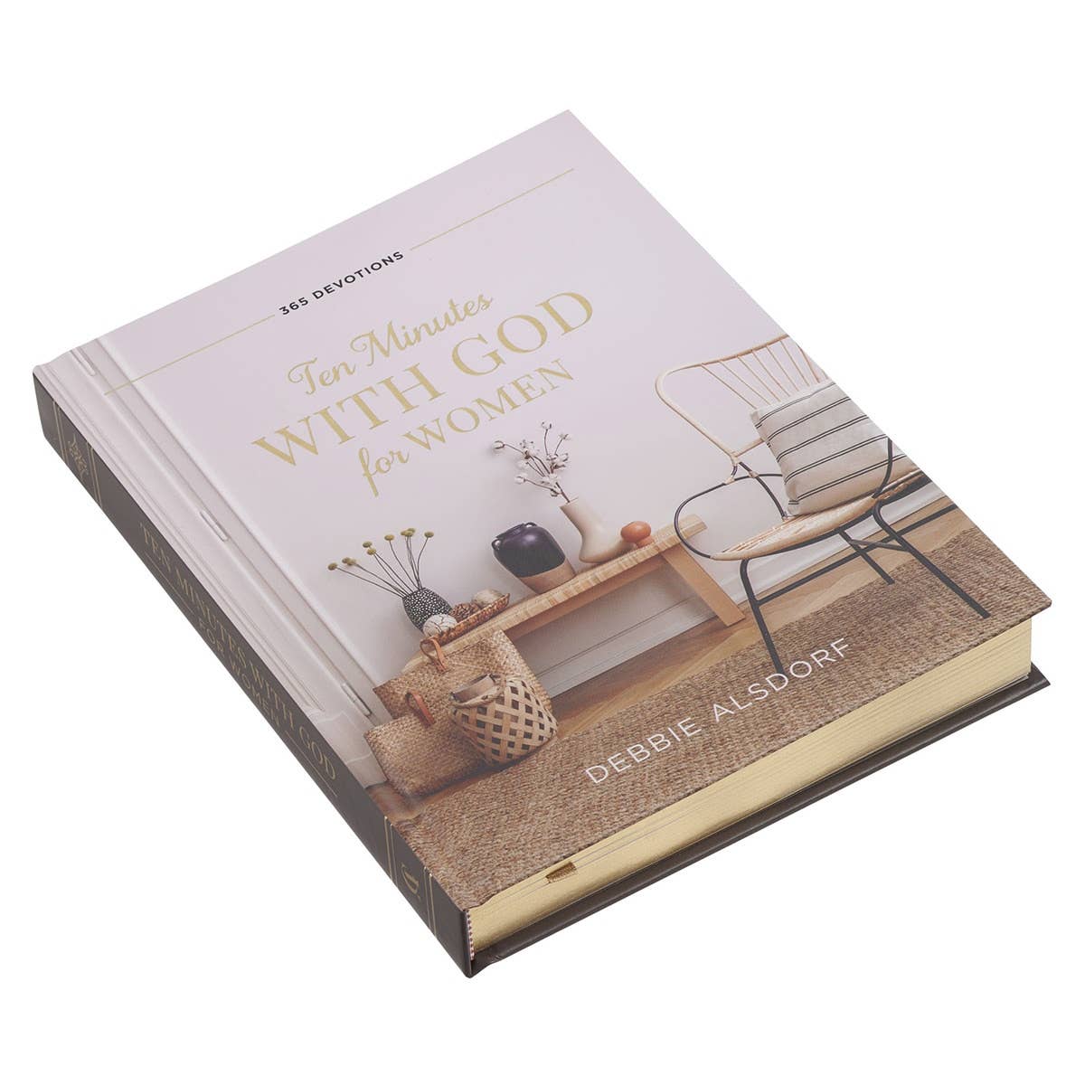 Hardcover Devotional book for women titled "10 Minutes with God" by Christian Art Gifts, featuring a peaceful, spiritual cover design.