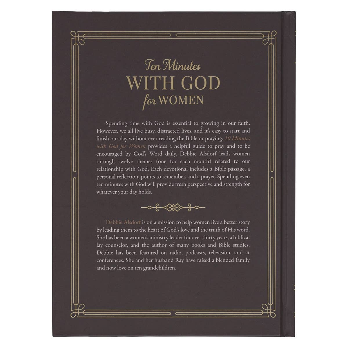 Hardcover devotional book titled "10 Minutes with God for Women" by Christian Art Gifts, featuring inspiring religious design.