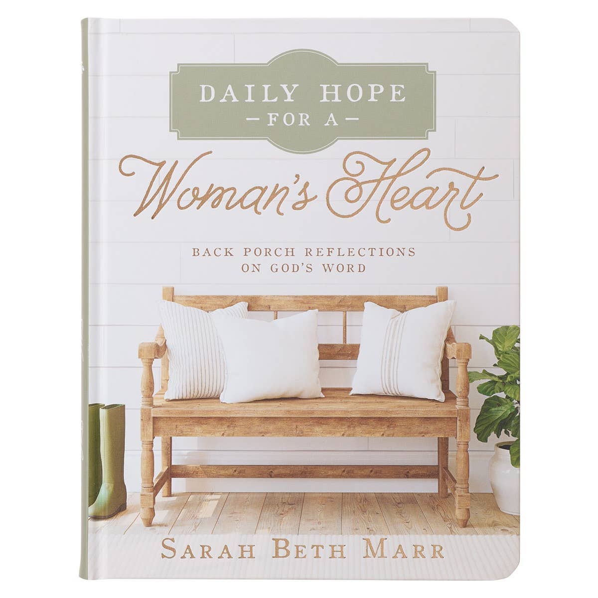 Hardcover Devotional Daily Hope for a Woman's Heart by Christian Art Gifts with floral cover design and inspirational title.