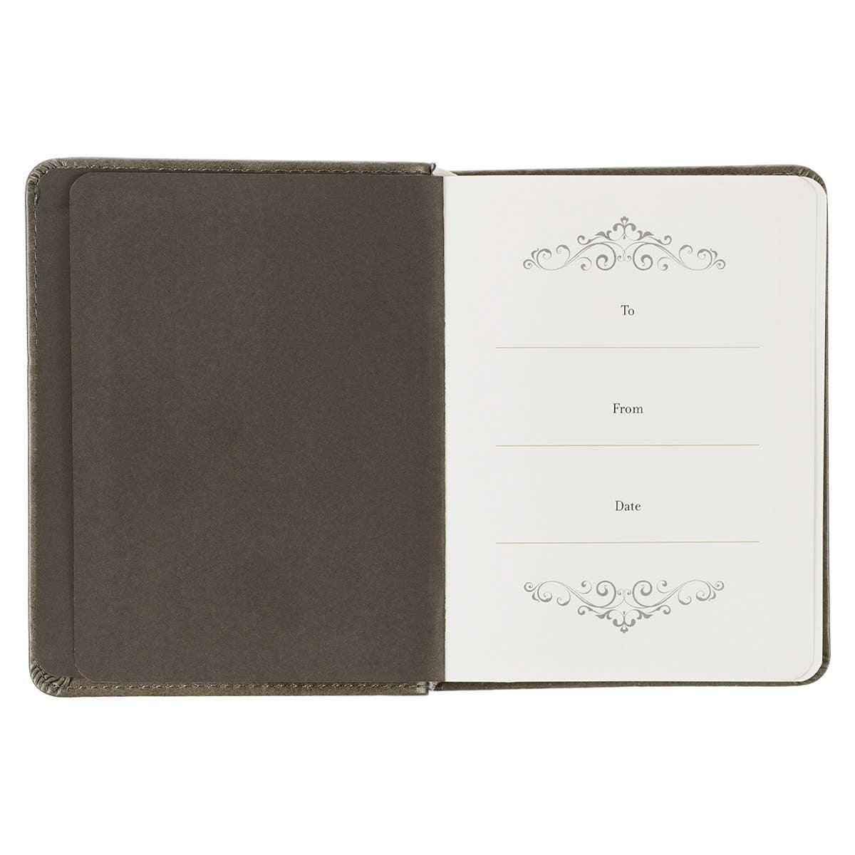 Faux leather devotional book titled "Daily Prayers for Graduates" by Christian Art Gifts, featuring gold-embossed cover and ribbon marker.