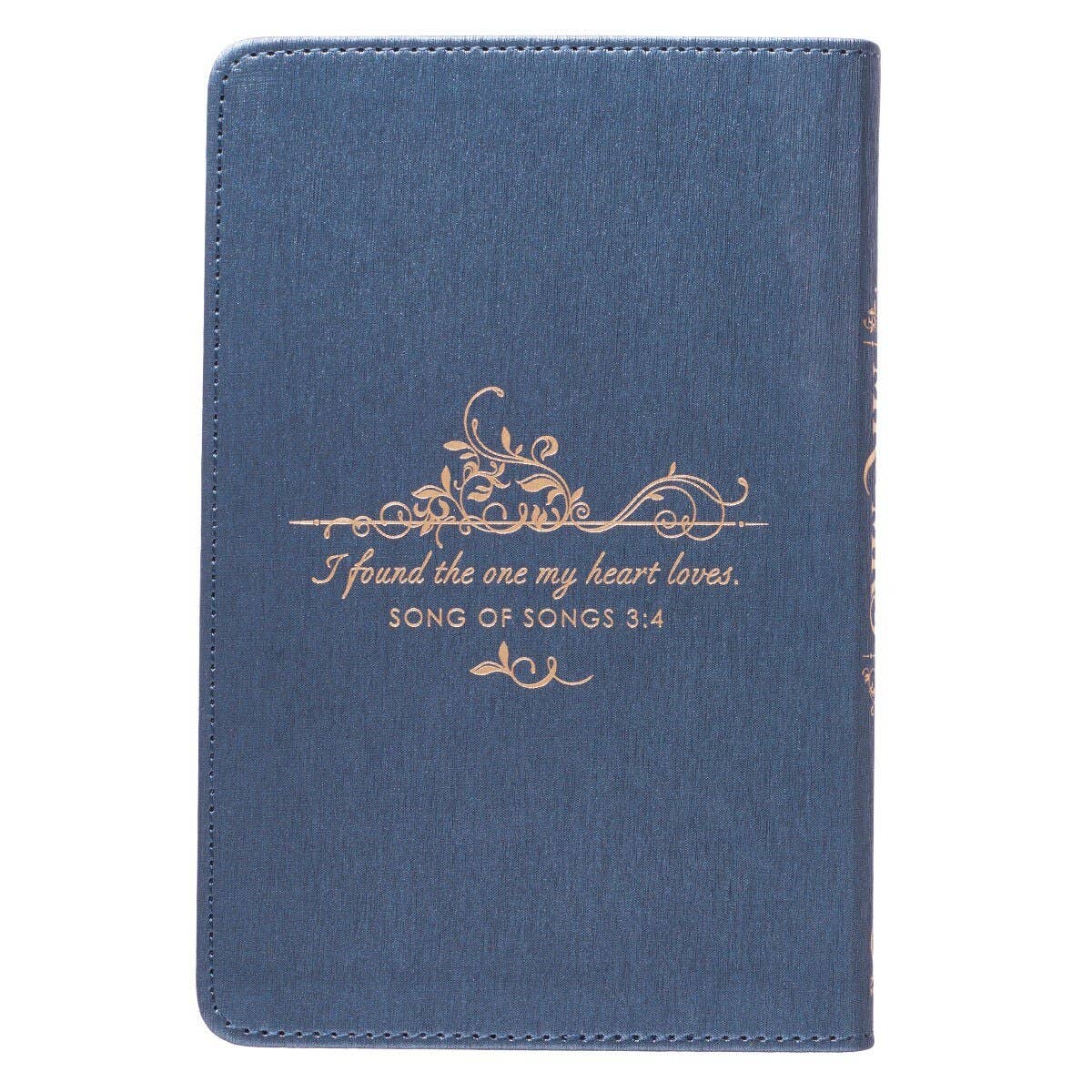 Blue faux leather devotional book for Mr. & Mrs. by Christian Art Gifts, featuring elegant cover design.