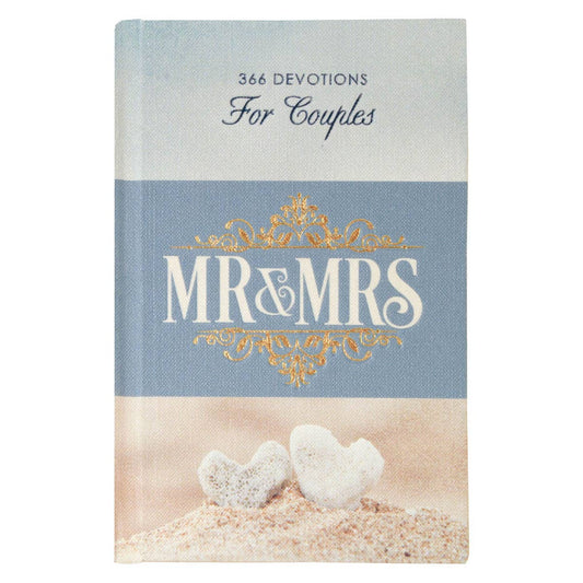 Hardcover devotional book for couples by Christian Art Gifts, featuring a religious design for Mr. & Mrs.