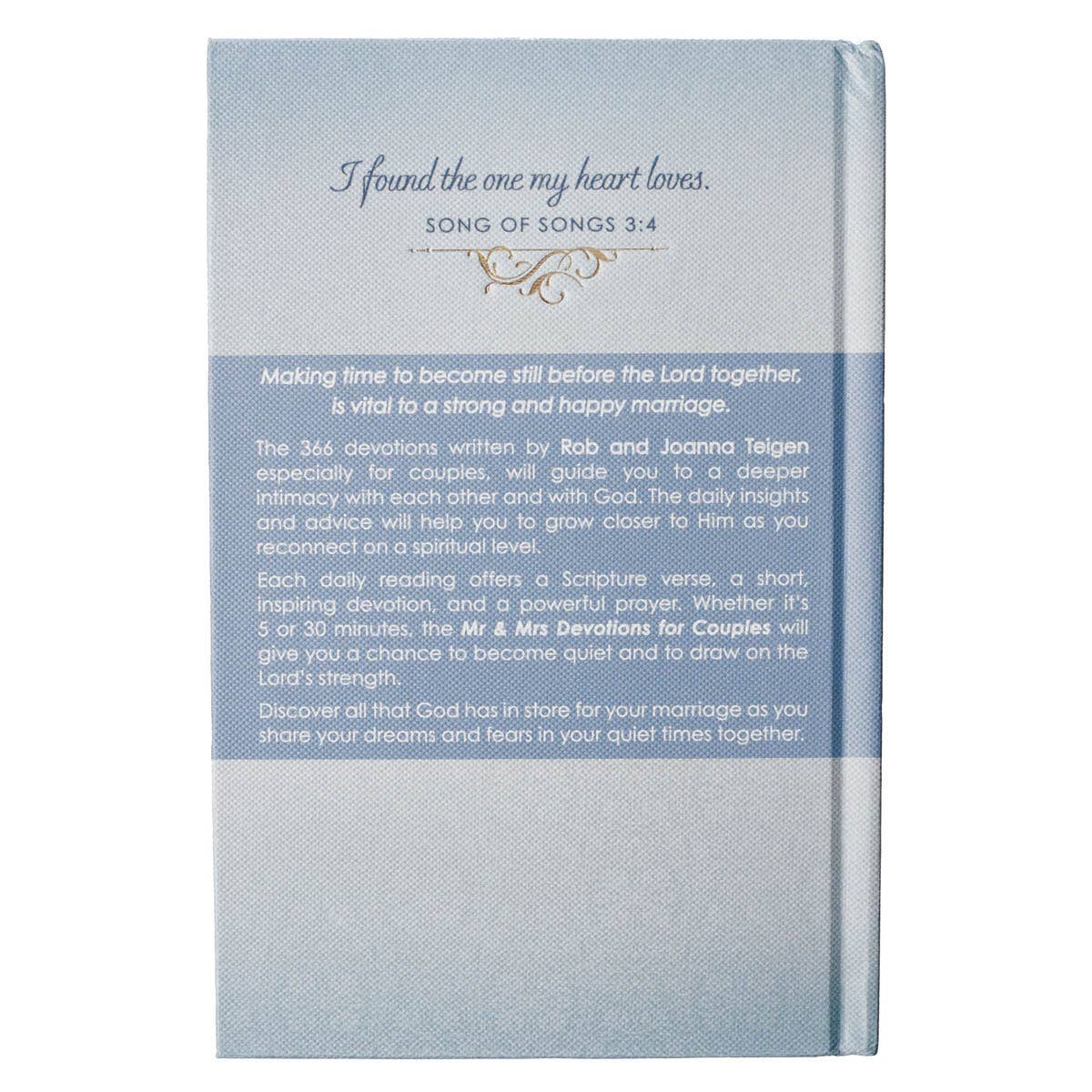 Hardcover devotional book for couples titled "Mr. & Mrs." by Christian Art Gifts, featuring a warm, inviting cover design.