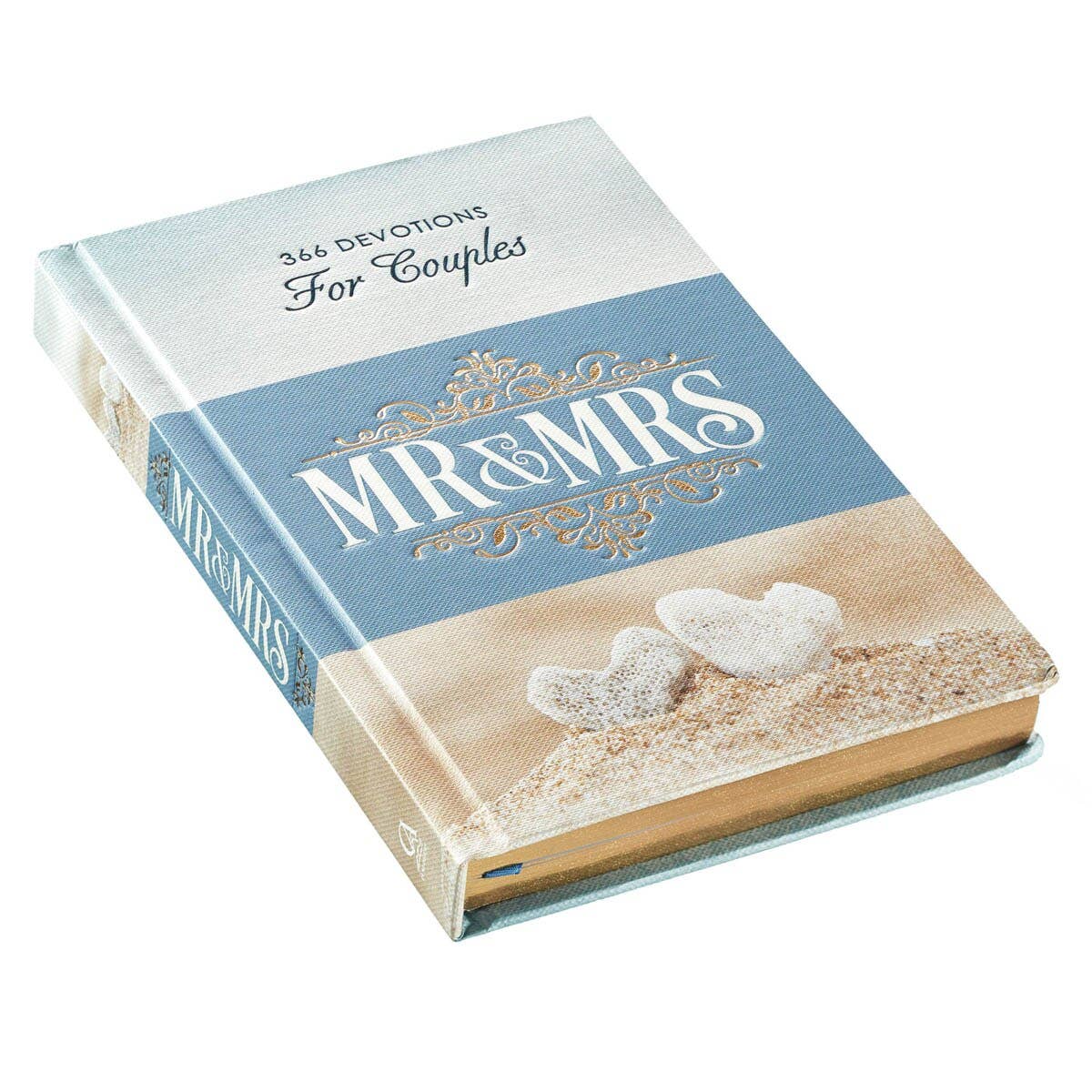 Hardcover devotional book for couples, titled "Devotional for Mr. & Mrs." by Christian Art Gifts, featuring a peaceful, inspirational cover design.