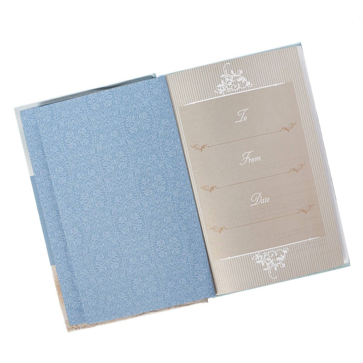 Hardcover devotional book for couples titled "Mr. & Mrs." by Christian Art Gifts, featuring a decorative cover with floral design.