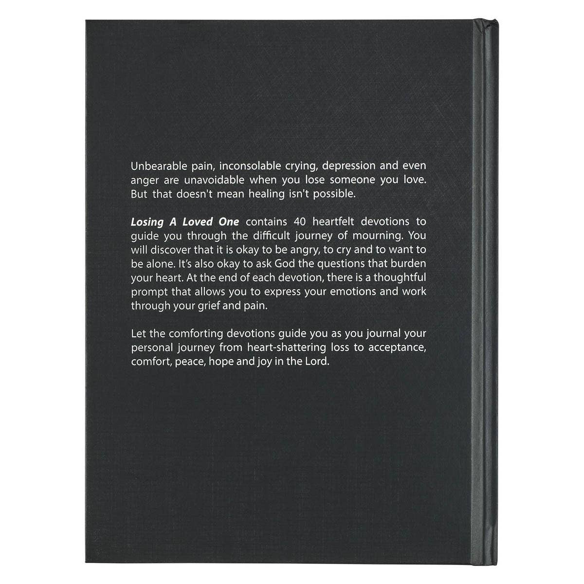 Hardcover devotional book titled "Losing a Love One" by Christian Art Gifts, featuring a comforting cover design.