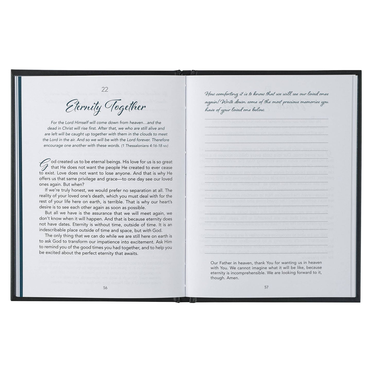 Hardcover devotional book titled "Losing a Love One" by Christian Art Gifts, with a peaceful cover design.