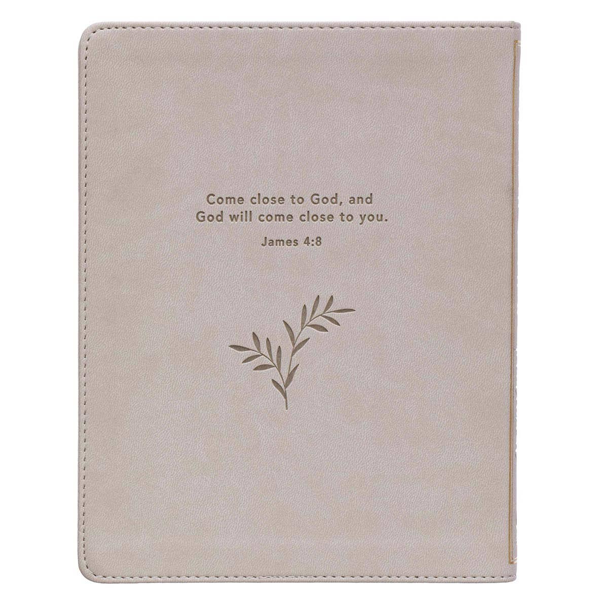 Faux leather devotional journal titled "My Quiet Time" from Christian Art Gifts with a textured dark brown cover and gold embossing.