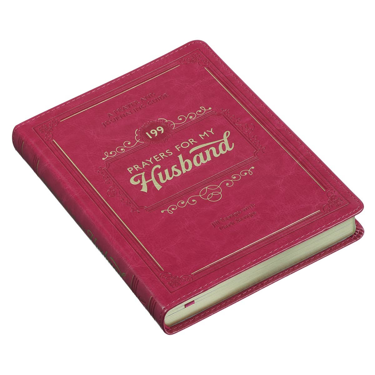 Faux leather gift book titled "199 Prayers for My Husband" by Christian Art Gifts, featuring a closed elegant prayer book design.