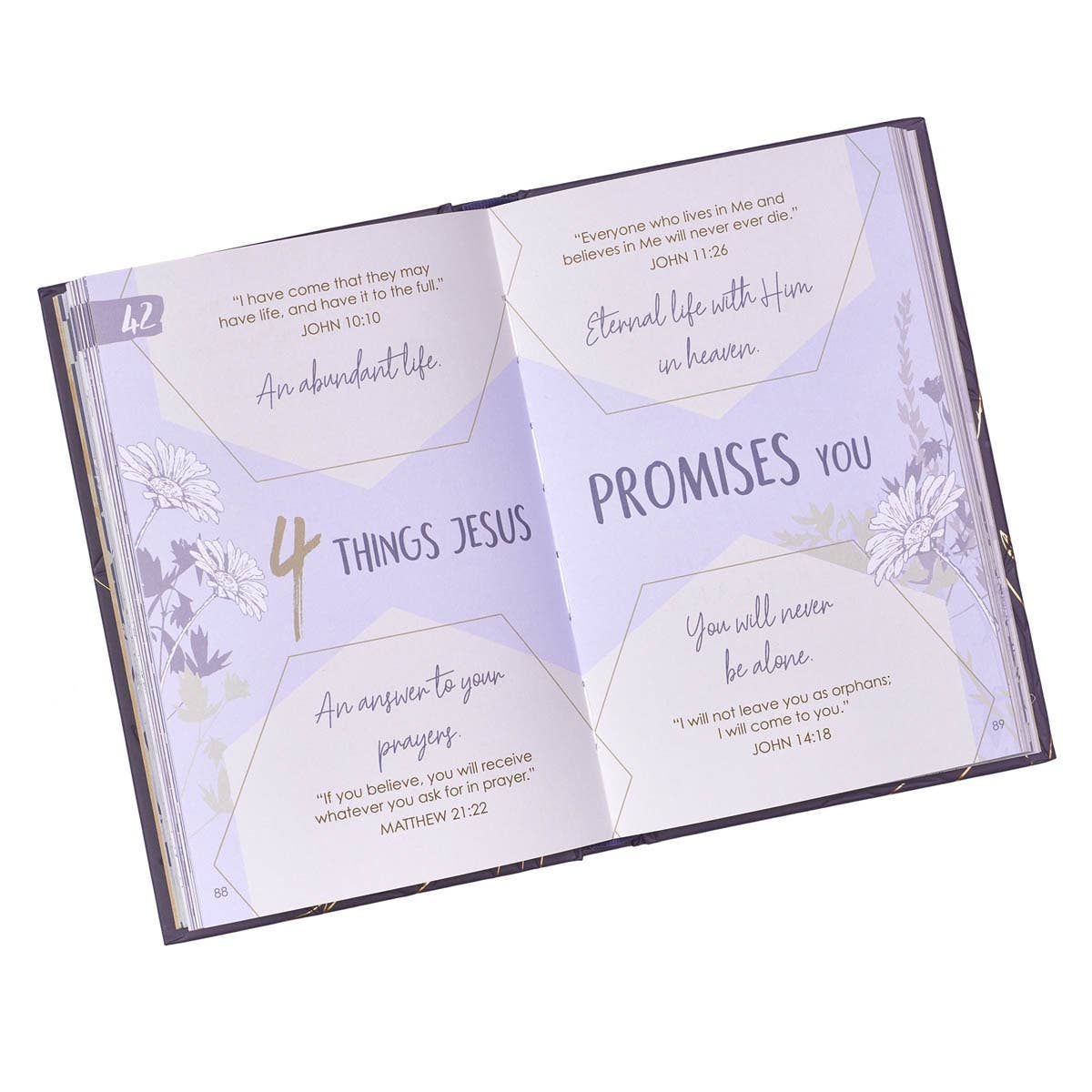 Hardcover gift book "Life Lists for Women" by Christian Art Gifts, featuring inspirational pages and elegant design.