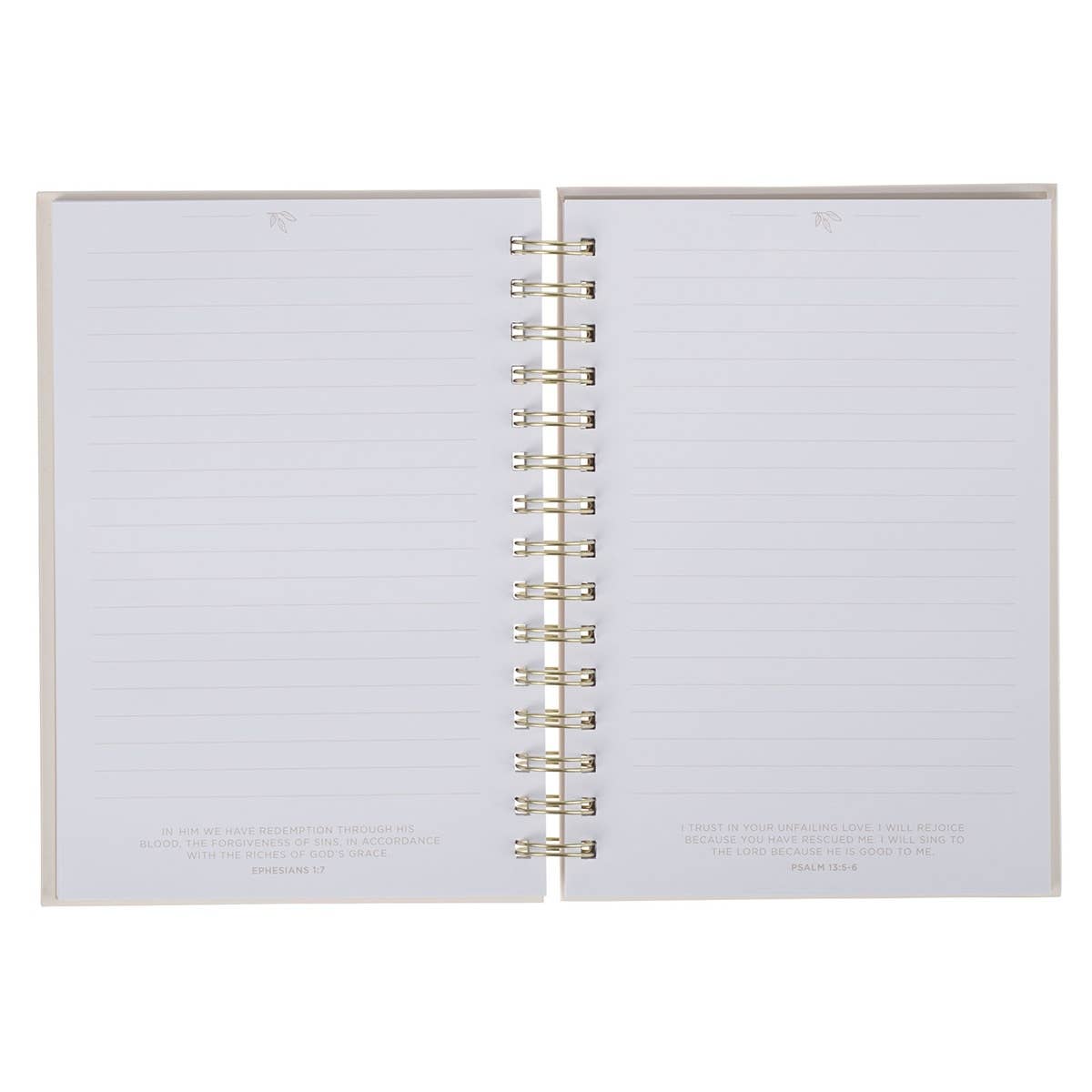 Wirebound ivory floral journal by Christian Art Gifts featuring beautiful floral cover design and elegant writing pages.