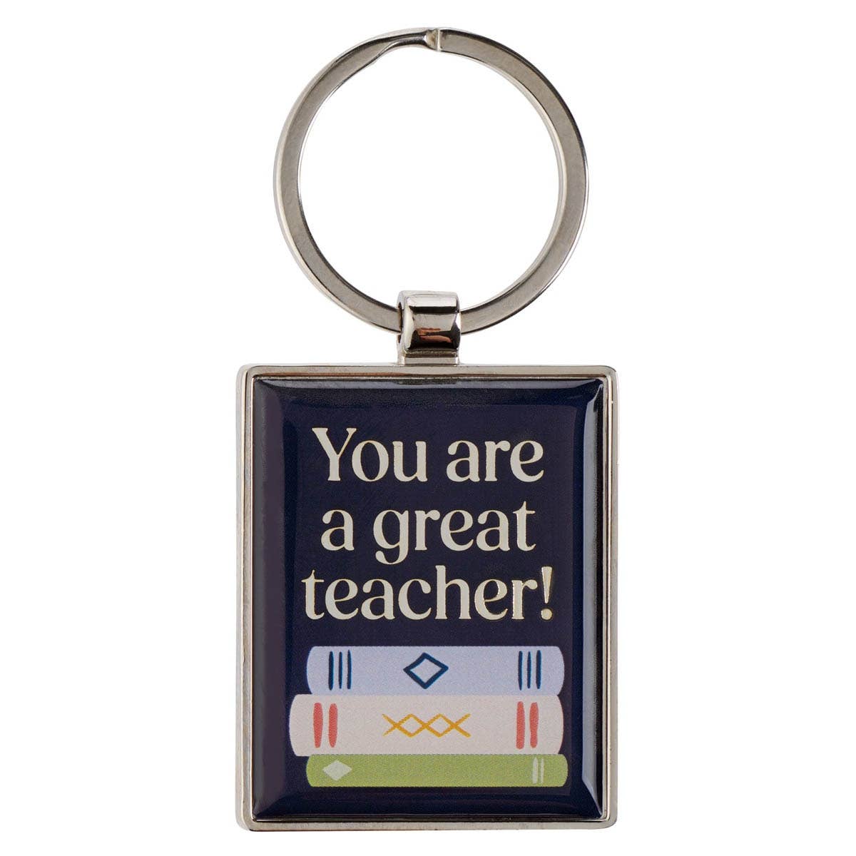 Christian Art Gifts keychain featuring "Great Teacher" with Bible verse Num. 6:24, showcasing a decorative design and durable keyring.