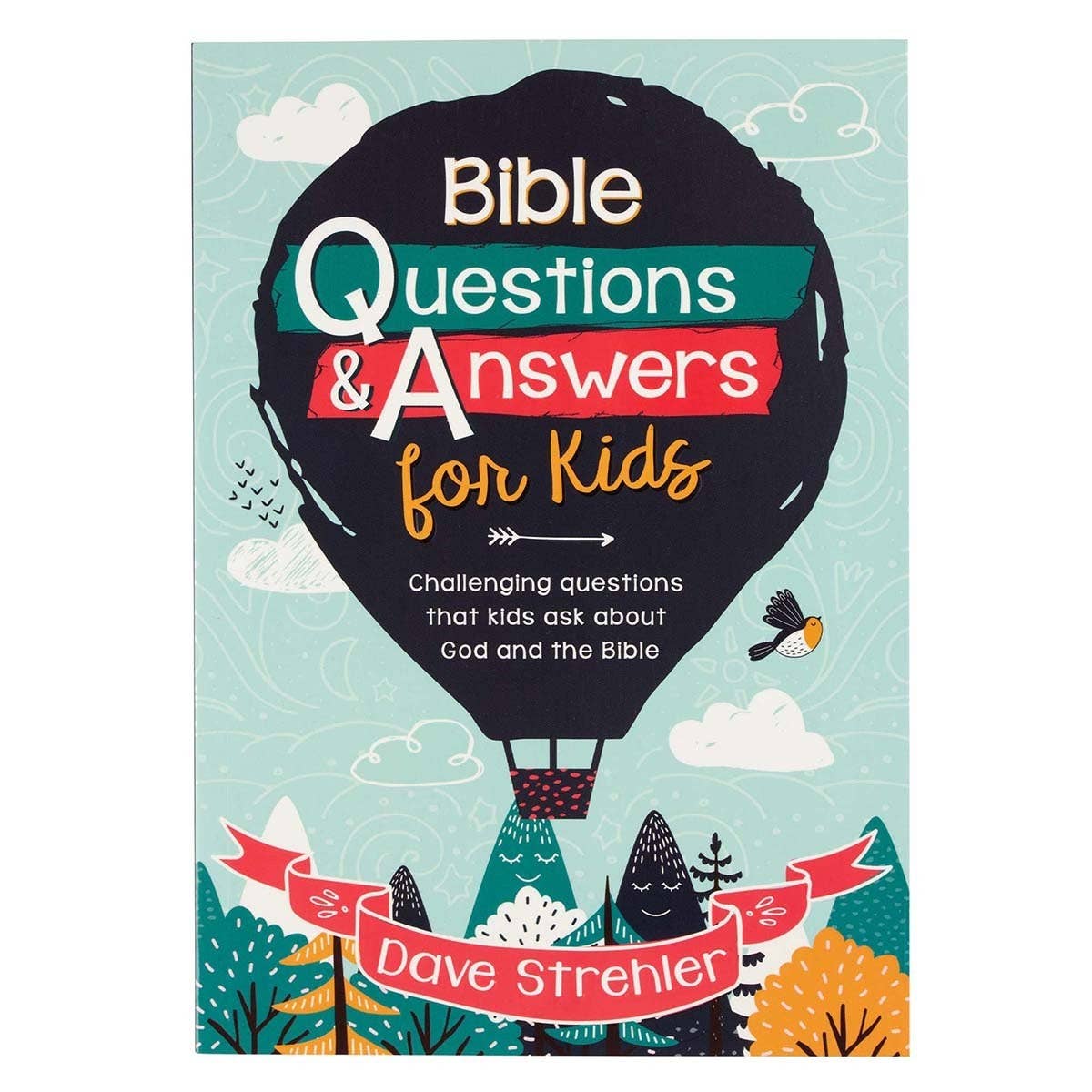 Child reading the Kid Book Bible Questions & Answers softcover by Christian Art Gifts, featuring colorful pages and engaging illustrations.