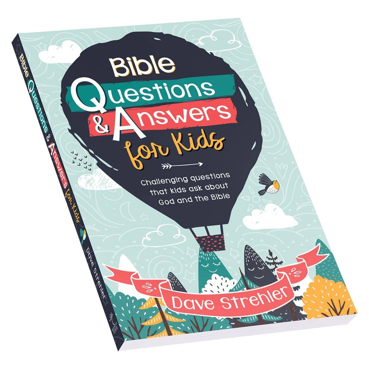 Child reading a Kid Book Bible Questions & Answers softcover by Christian Art Gifts, featuring colorful illustrations and engaging content.