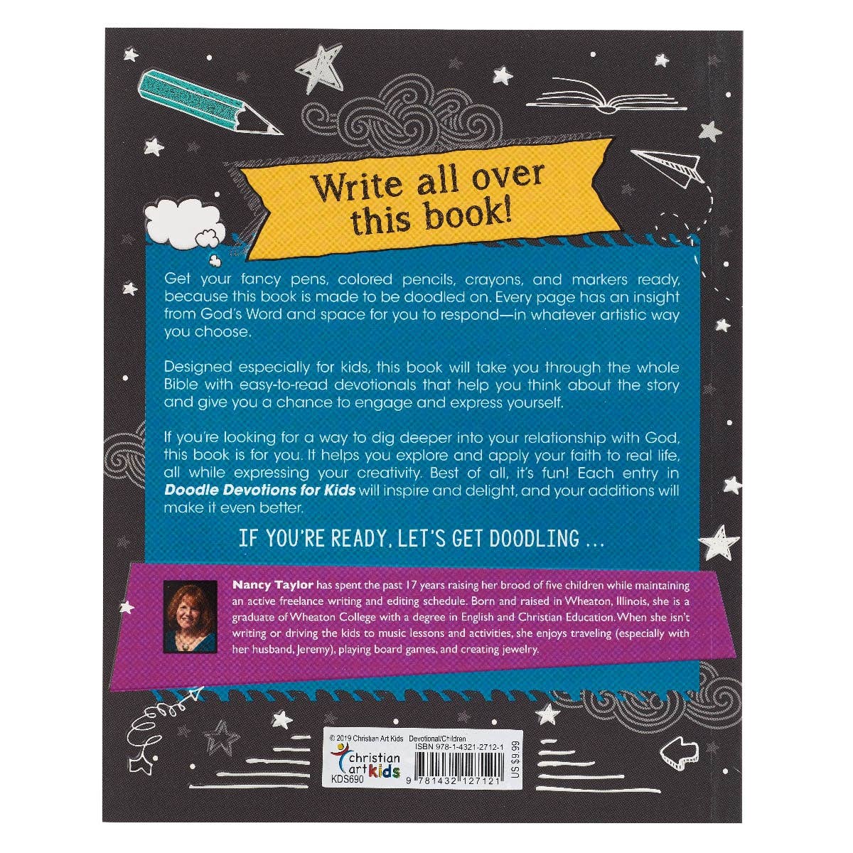 Softcover Kid Book Doodle Devotions for Kids by Christian Art Gifts featuring colorful illustrations and engaging devotional pages