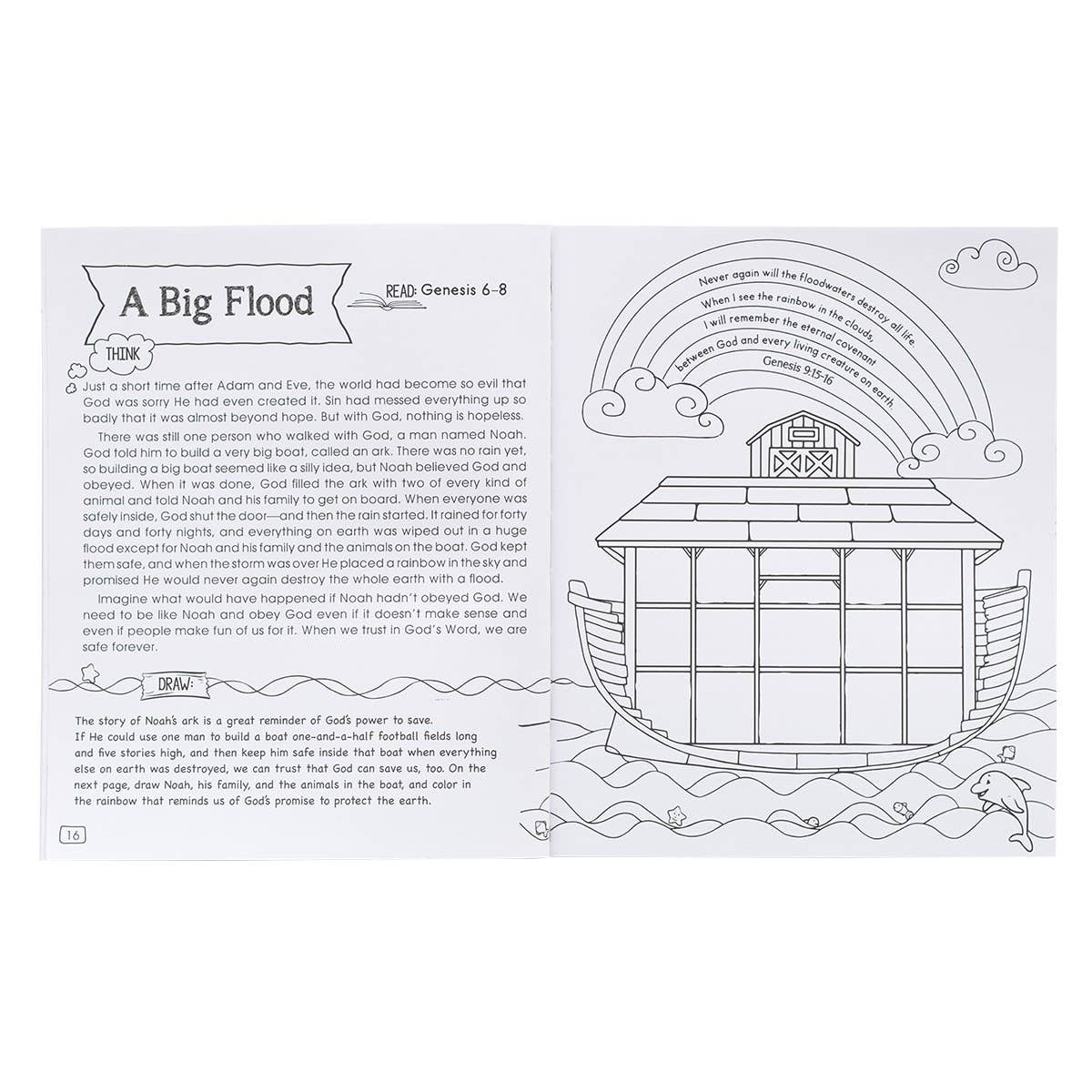 Softcover Kid Book Doodle Devotions for Kids by Christian Art Gifts featuring colorful illustrated pages and child-friendly design.