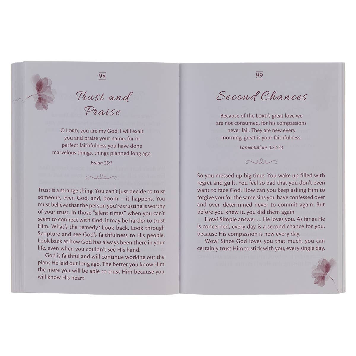 Softcover Mini Devotions for Women by Christian Art Gifts, featuring a peaceful cover design and inspiring devotional pages.