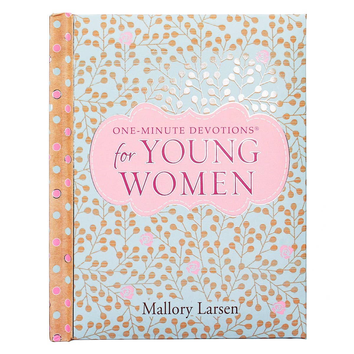 Hardcover of One-Minute Devotions for Young Women by Christian Art Gifts, featuring a padded cover with inspiring religious artwork.