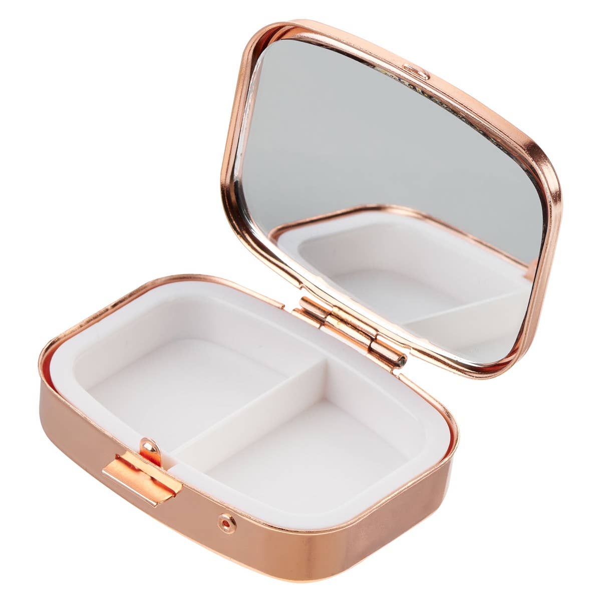 Christian Art Gifts pill case with engraved "Every Good & Perfect Gift" James 1:17 inscription in a compact, portable design.