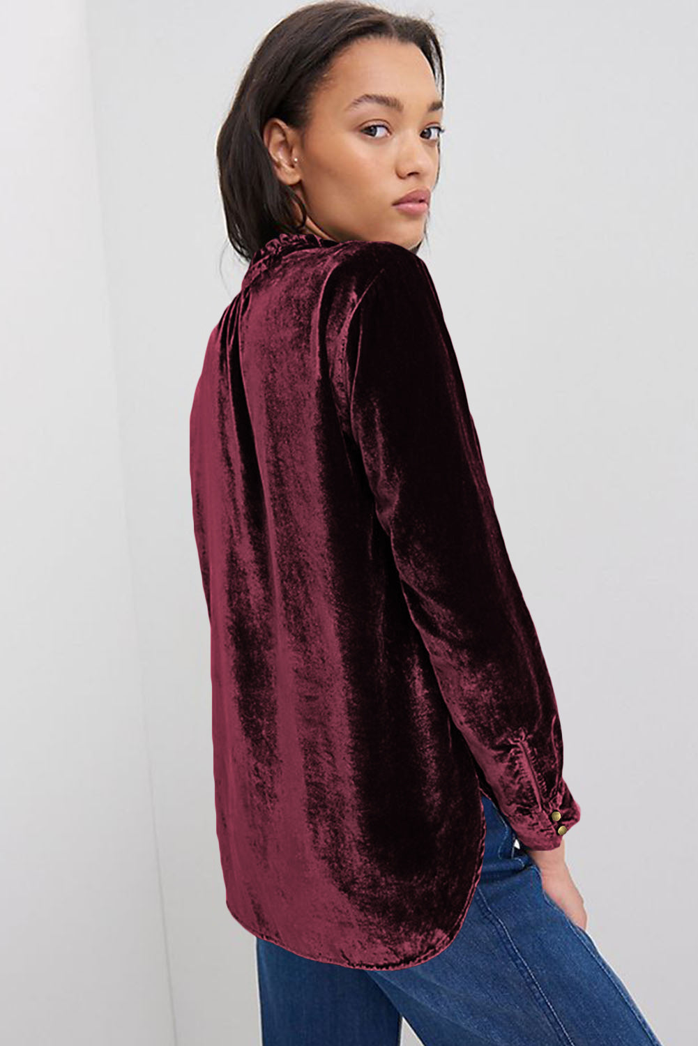 Red long sleeve biking top by CSB Private Label, featuring a fitted design and breathable fabric for active cycling.