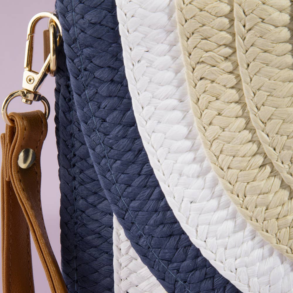 Arch Woven Straw Envelope Clutch