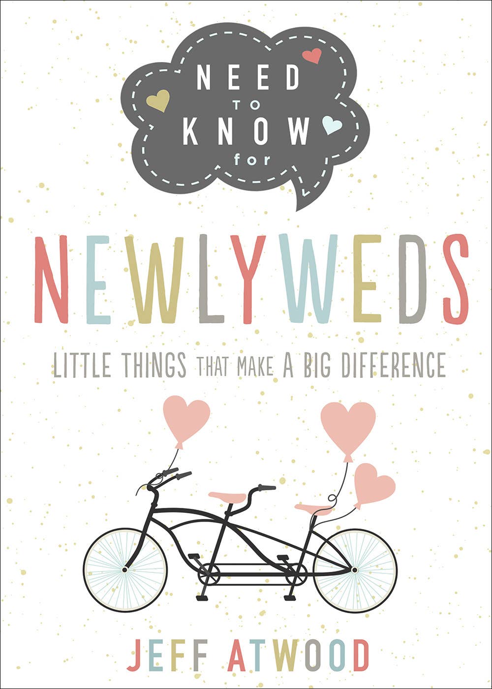 Hardcover "Need to Know for Newlyweds" book by Harvest House Publishers, featuring a close-up of the gift book cover.