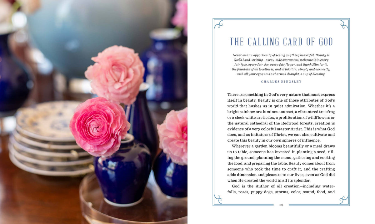 Hardcover of Teatime Discipleship book by Harvest House Publishers, featuring a textured cover and elegant design.