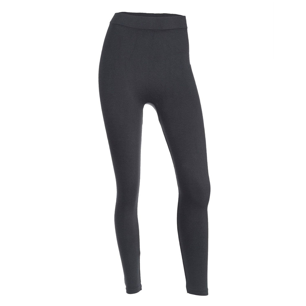 Howard's soft and stretchy basic leggings shown in black, featuring a high waistband and snug fit for comfortable everyday wear.