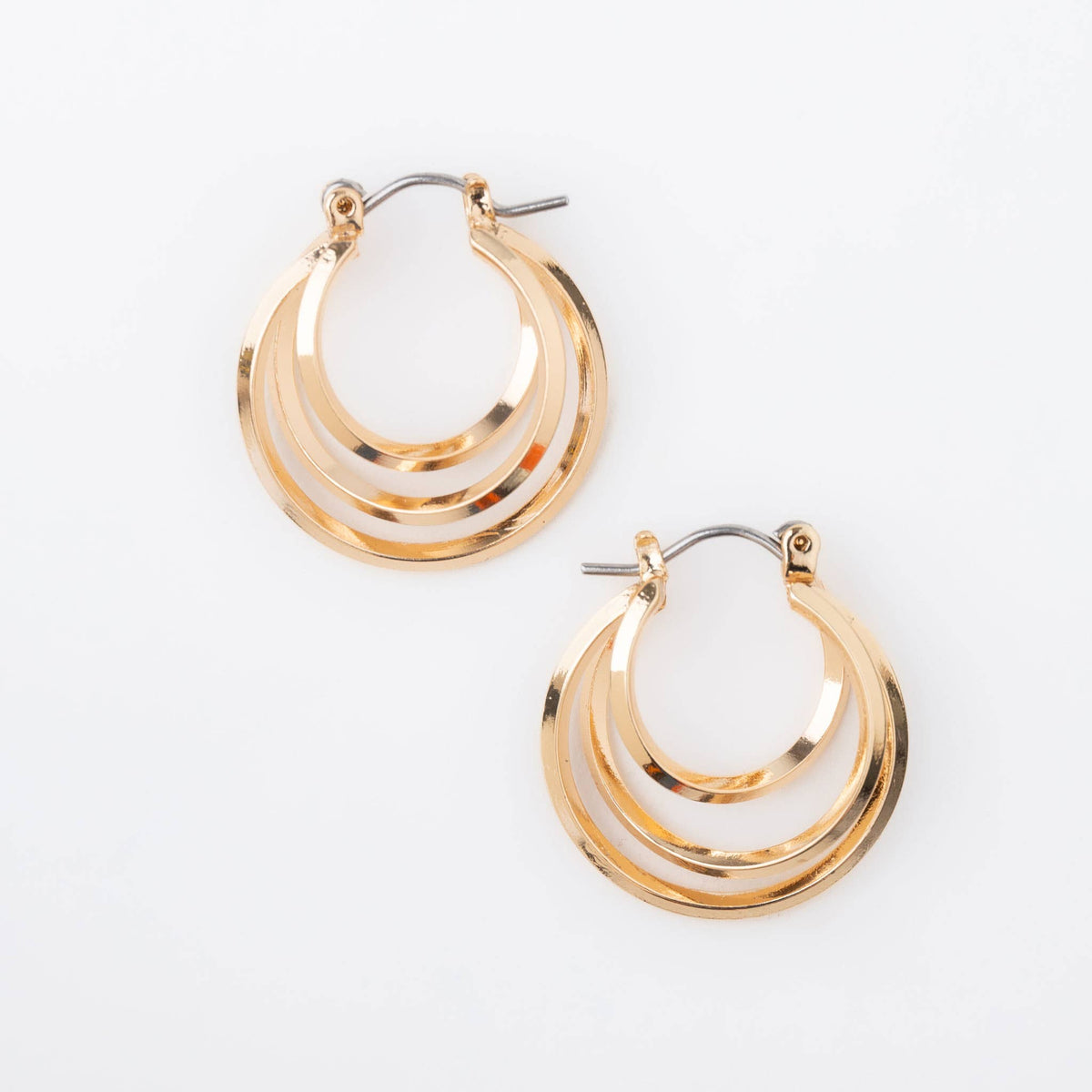 Nickel-free classic hoop earrings by Howard's, featuring smooth, silver-toned hoops ideal for everyday wear.