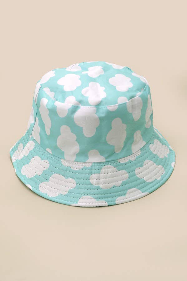 JOSSLYN floral bucket hat with colorful flower pattern and wide brim, lightweight and stylish for casual wear.