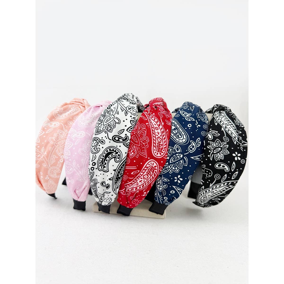 Love and Repeat Bandana Knot Hairband with floral pattern, stylish hair accessory for casual or trendy looks